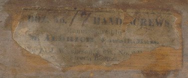 Label of M. Aldrich for A J Wilkinson in Boston