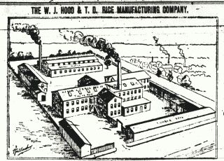 An illustration of the Hood and Rice works in 1896