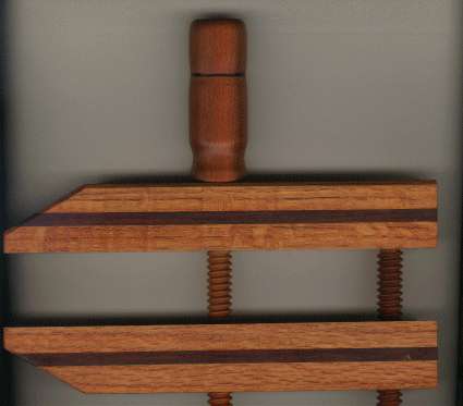 picture of whole wooden clamp made by Jesse H Sims