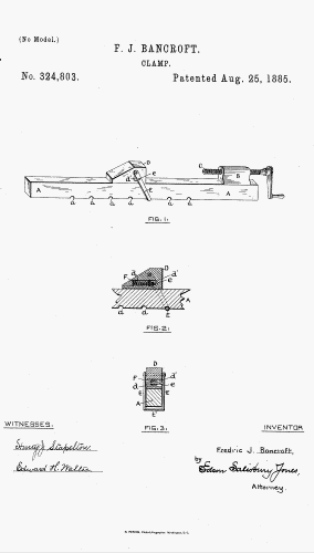 Drawing in Patent 324 803 to Bancroft